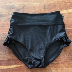 Tiger Friday black briefs with side Ruffle AS